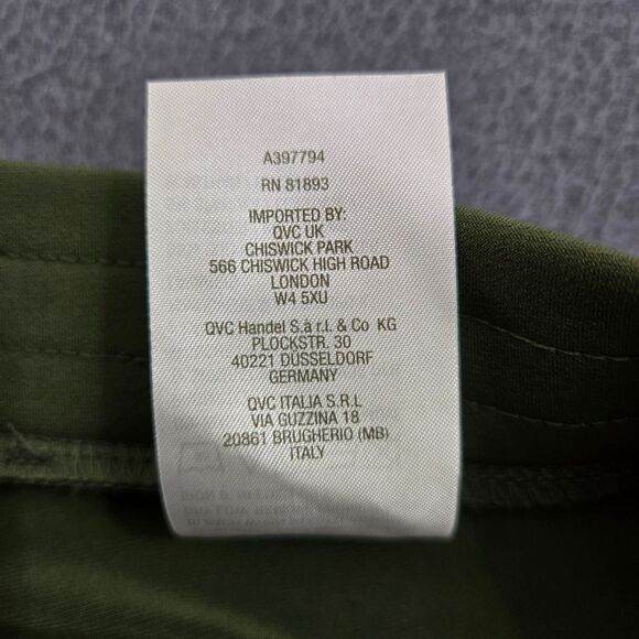 Susan Graver Women XS Green Liquid Knit Pull-on Culotte Pants - Picture 5 of 9